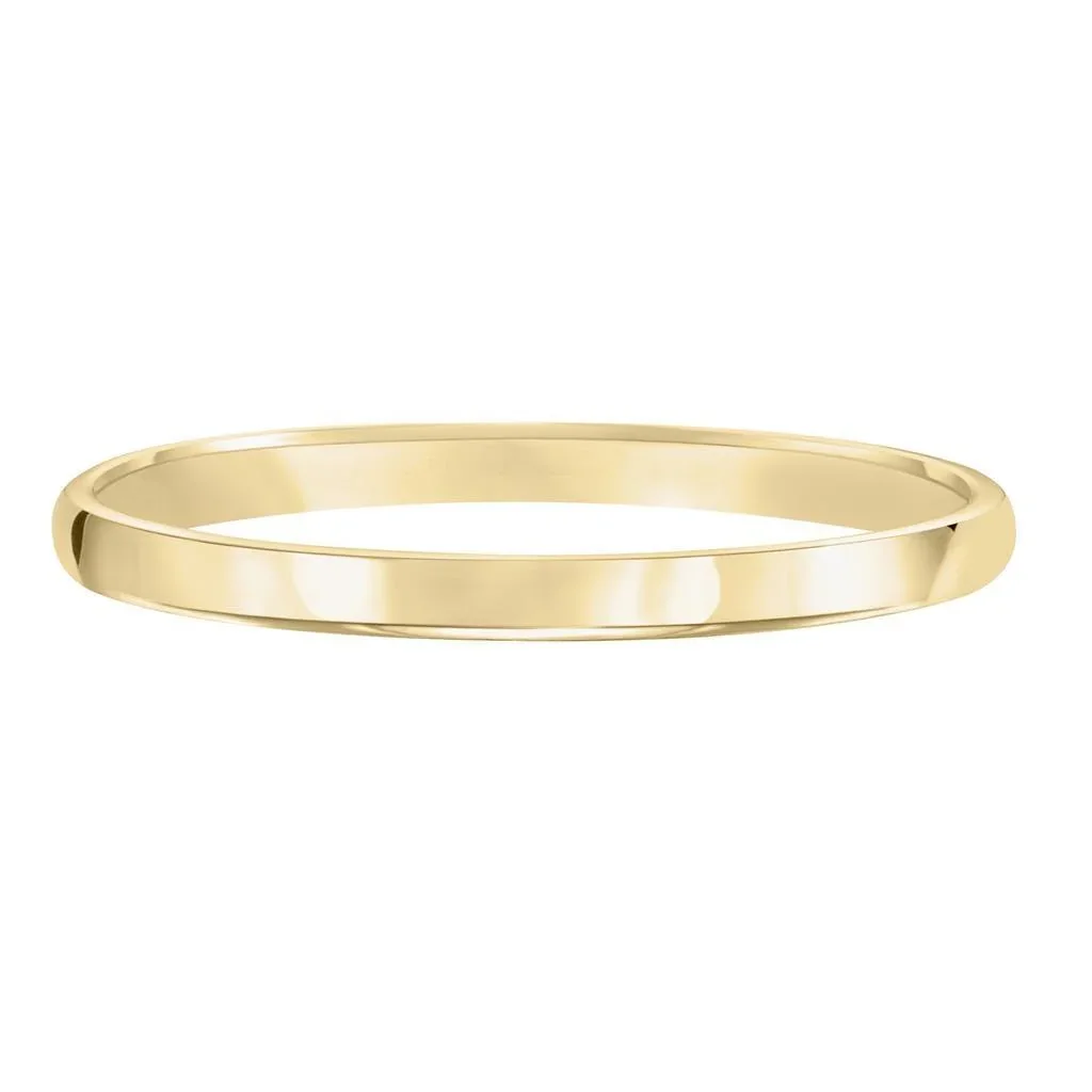 14k Yellow Gold Women's Domed Ring with Polished Finish - 2mm - 4mm - Image 3