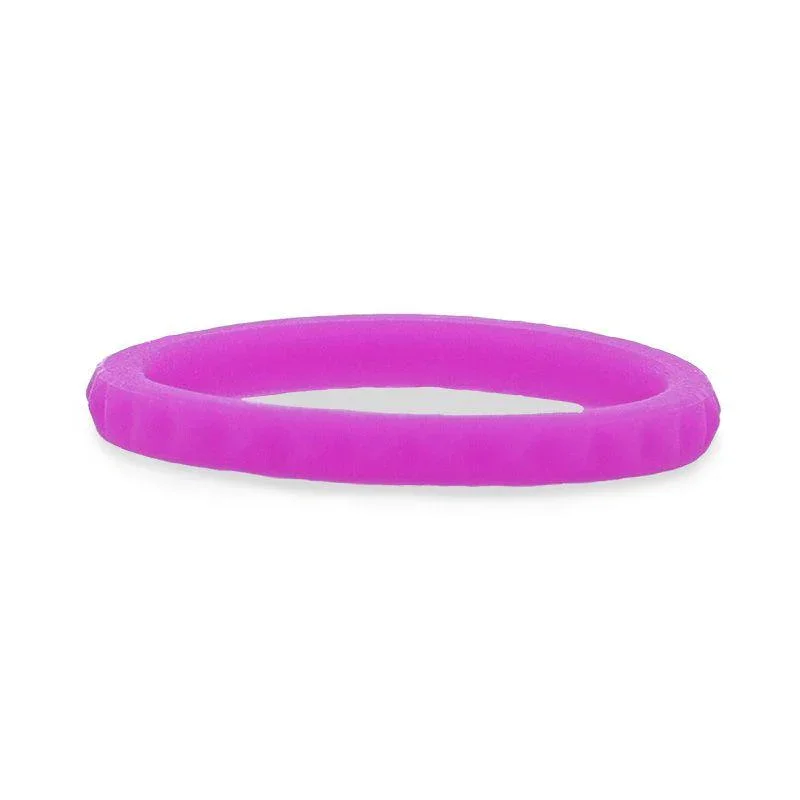 CARMEN Stackable Faceted Silicone Ring for Women Purple Comfort Fit Hypoallergenic Thorsten - 2mm - Image 3